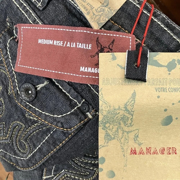 NWT Deadstock Manager Contemporary  Fit Medium Rise Y2K Style Jeans - Picture 5 of 6